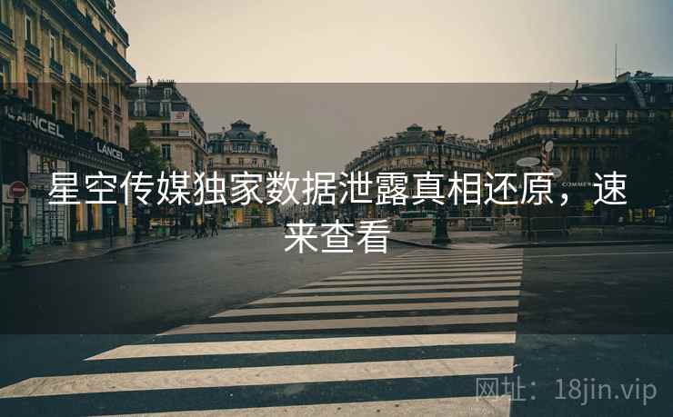 星空传媒独家数据泄露真相还原，速来查看