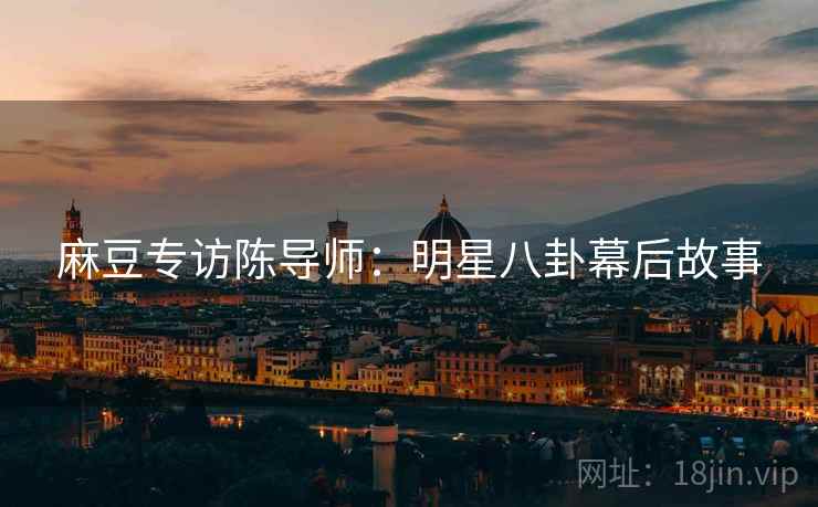 麻豆专访陈导师：明星八卦幕后故事