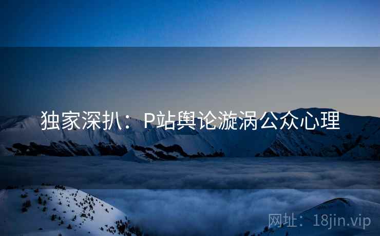 独家深扒：P站舆论漩涡公众心理