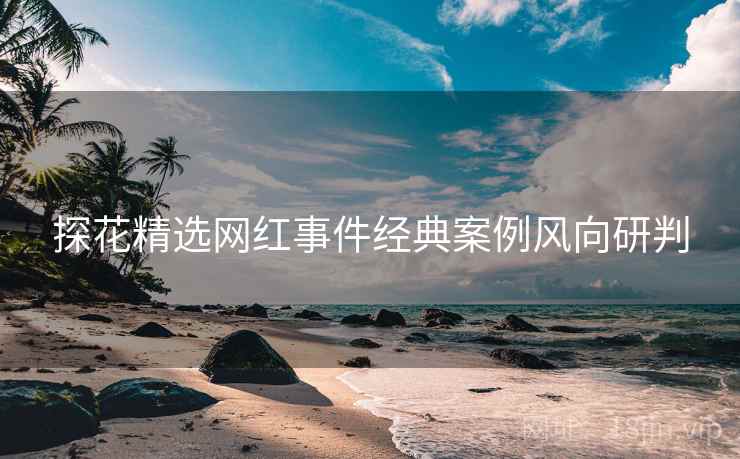 探花精选网红事件经典案例风向研判