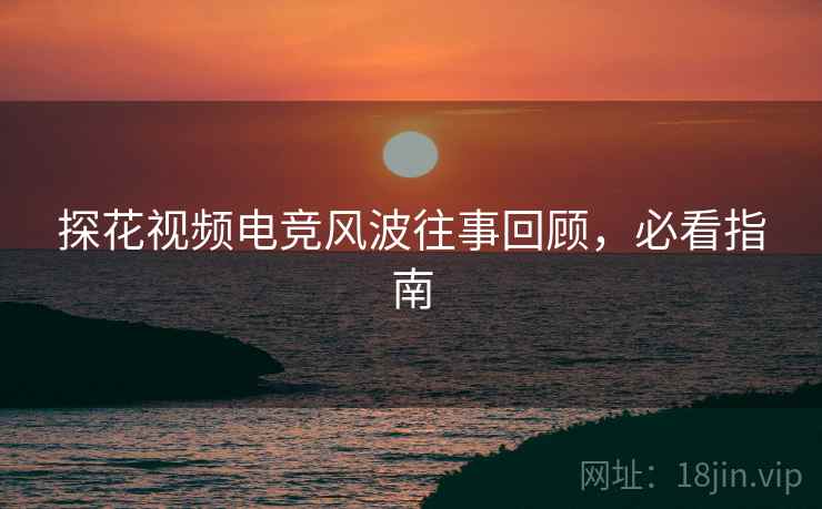 探花视频电竞风波往事回顾，必看指南