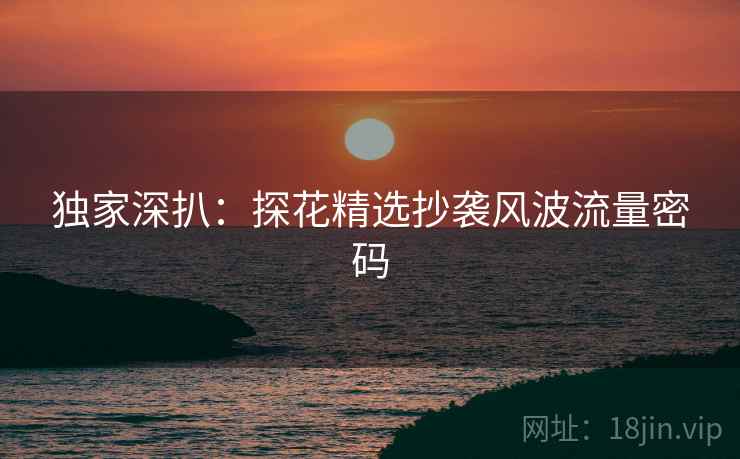 独家深扒：探花精选抄袭风波流量密码